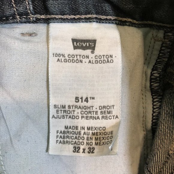 Levi's 514 Straight Fit Jeans Men's Size 32 x 32 100% Cotton - Picture 6 of 6